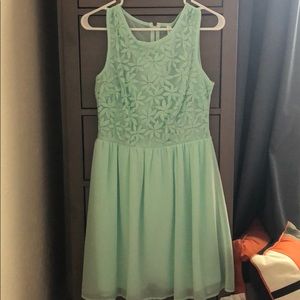 Xhiliration sea foam dress